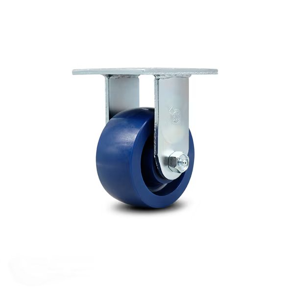 4 Inch Solid Polyurethane Wheel Rigid Caster with Roller Bearing, Service Caster, Mfr#: SCC-30R420-SPUR